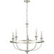 Emery 5 Light 29.1 inch Brushed Nickel Chandelier Ceiling Light